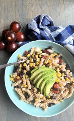 PIQUANT PASTA Add flavor to your February with this Southwestern Pasta Salad. | ANGELINA LaRUE PHOTO