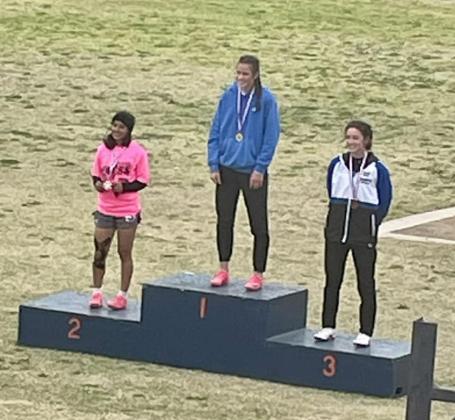 Valley’s Trinity Schlueter won the 200m and 400m races at the Regional track meet and qualified in both for State. | COURTESY PHOTO
