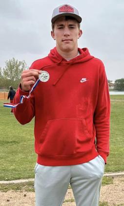 SILVERTON’S Sawyer Francis has qualified for State in the 100-meter hurdles, 300-meter hurdles, and the long jump. | COURTESY PHOTO