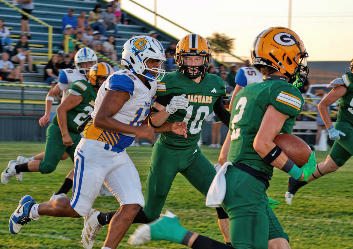 GUTHRIE WINS The Guthrie Jaguars won their homecoming game Sept. 11, defeating the Spur Bulldogs 55-6. The game ended with an interception by Charlie Loob at the beginning of the 4th quarter. | COURTESY PHOTO