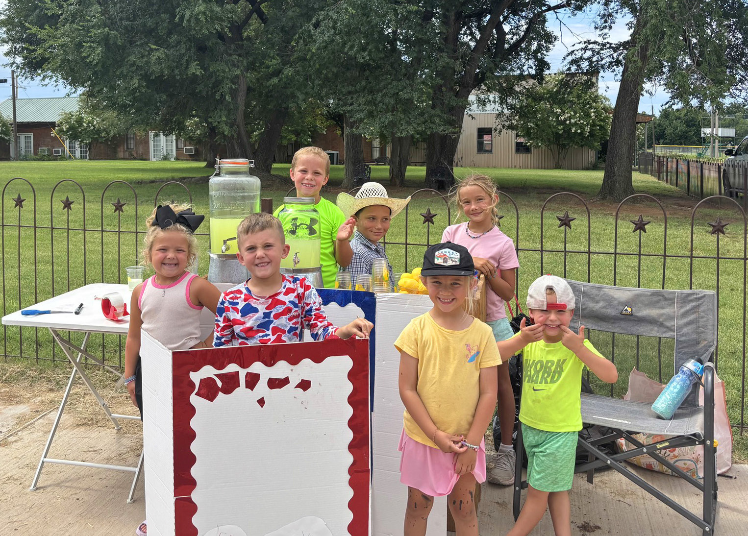‘WE WANT A NEW PARK!’ Turkey kiddos turned out Friday, June 27 to do their part in raising funds for their new city park. | COURTESY PHOTO
