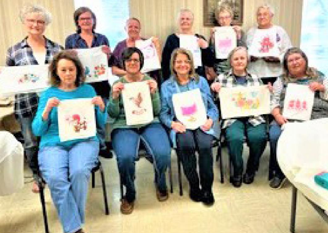 MAKING ART IN MOTLEY The Motley Arts and Crafts group met on Monday, Feb. 7 at the Motley Senior Citizens Center, continuing a 50-year tradition. | COURTESY PHOTO