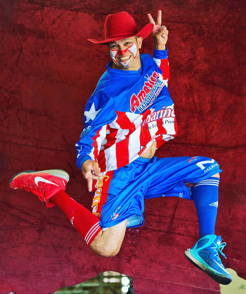 JOHNNY“BACKFLIP”DUDLEY Nationally recognized rodeo clown Johnny“Backflip”Dudley will be one of the featured entertainers at the 80th Annual Cottle-King Reunion and Rodeo April 21-22. | COURTESY PHOTO