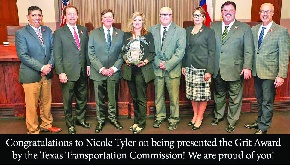 TxDOT Childress District staffer Tyler receives statewide award