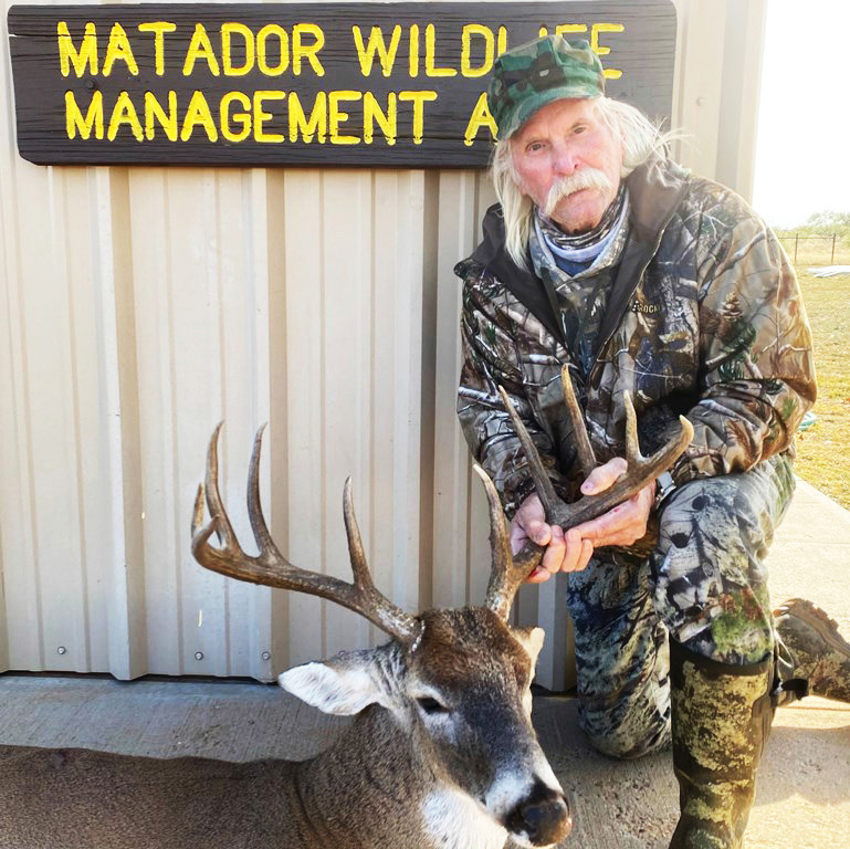 MATADORHUNT Michael Loper won one of theWhitetail Bonanza huntsthoughTexasParks&amp;Wildlife’sBigTimeTexasHuntdrawings. He chose the Matador Wildlife Management Area for his hunt. Michael was successful in harvesting this nice 10-pointer in OX Pasture. The buck field-dressed 159 pounds and scored 149-3/8' gross and 147-1/8' net B&amp;C. For more information about BigTime Texas Hunts visit www.tpwd.texas.gov/huntwild/hunt/public/btth | COURTESY PHOTO