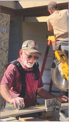BAPTISTS BUILDING Matador resident, carpenter, and building contractor Bob Davis volunteers with the Texas Baptist Men in disaster relief projects. | COURTESY PHOTO
