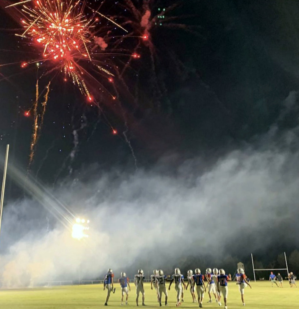 MIDNIGHT MADNESS Across Caprock Country area football teams kicked off their first X’s and O’s of the season with Midnight Madness in the wee hours of Saturday morning. Valley’s football festivities included fireworks at the field. | COURTESY PHOTO
