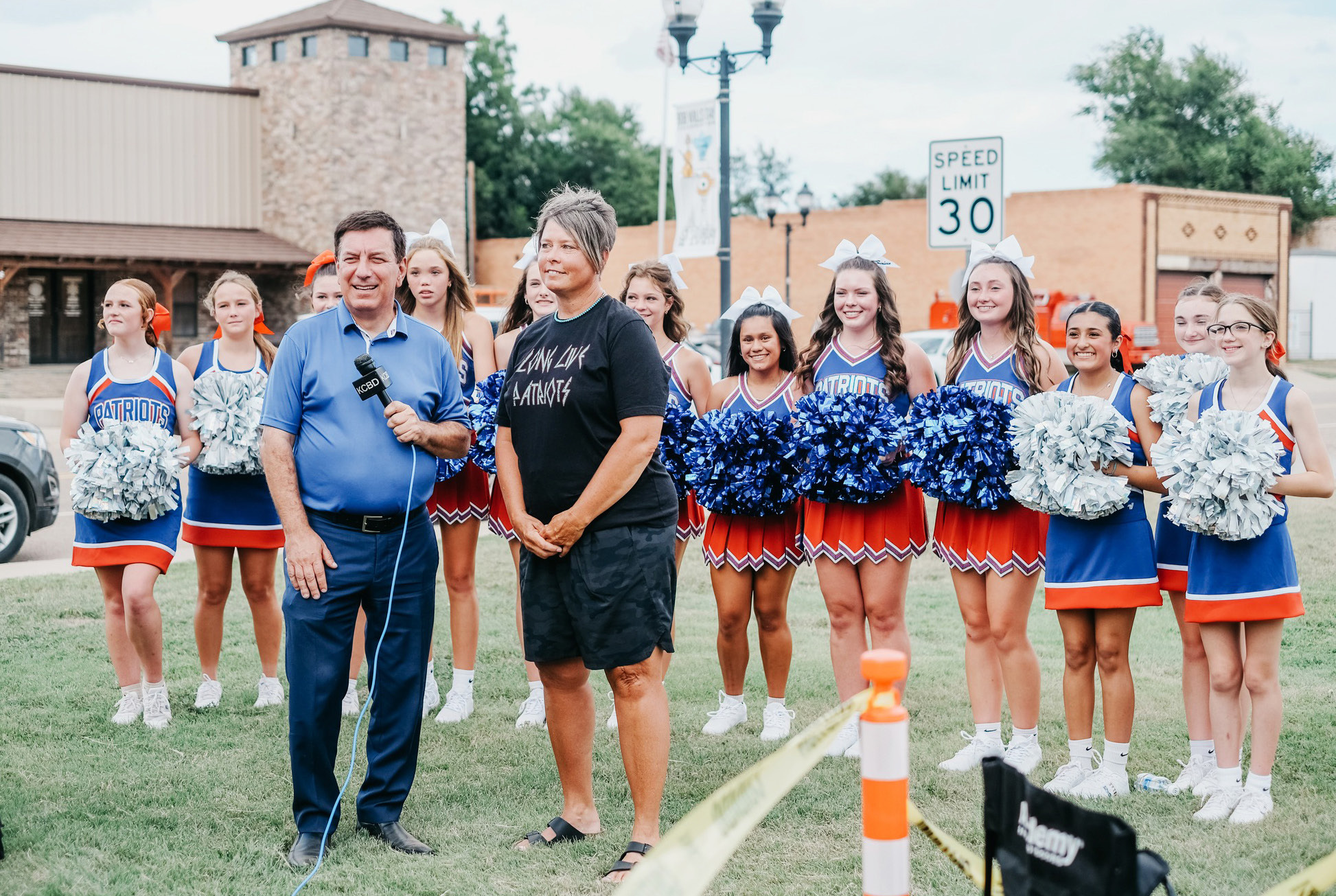 wasinterviewedbyKCBDSportsAnchorPete Christy during the Lubbock television station’s Live Community Coverage Tour Wednesday, July 23. | COURTESY PHOTO