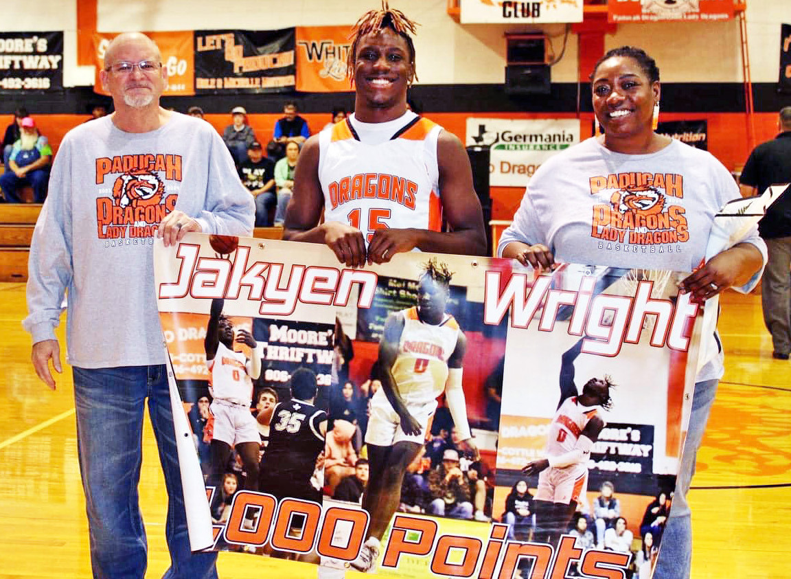 Congratulations go to Paducah’s Jakyen Wright on surpassing the 1,000-point milestone during his varsity basketball career. | COURTESY PHOTO