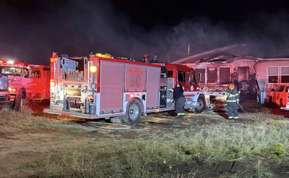 RESIDENCE TOTAL LOSS Silverton, Tulia and Quitaque VFDs worked a vehicle turned structure fire near Silverton late Friday night into Saturday morning where the home was declared a total loss. | COURTESY PHOTOS