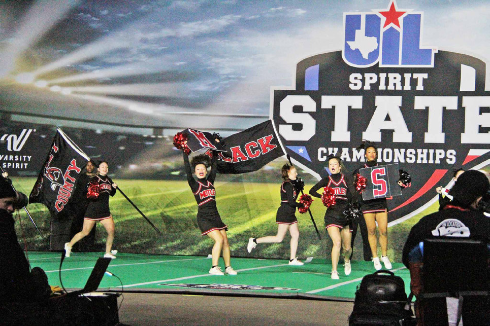 The Motley cheerleaders competed last week at the State Cheer competition in Fort Worth. | COURTESY PHOTO