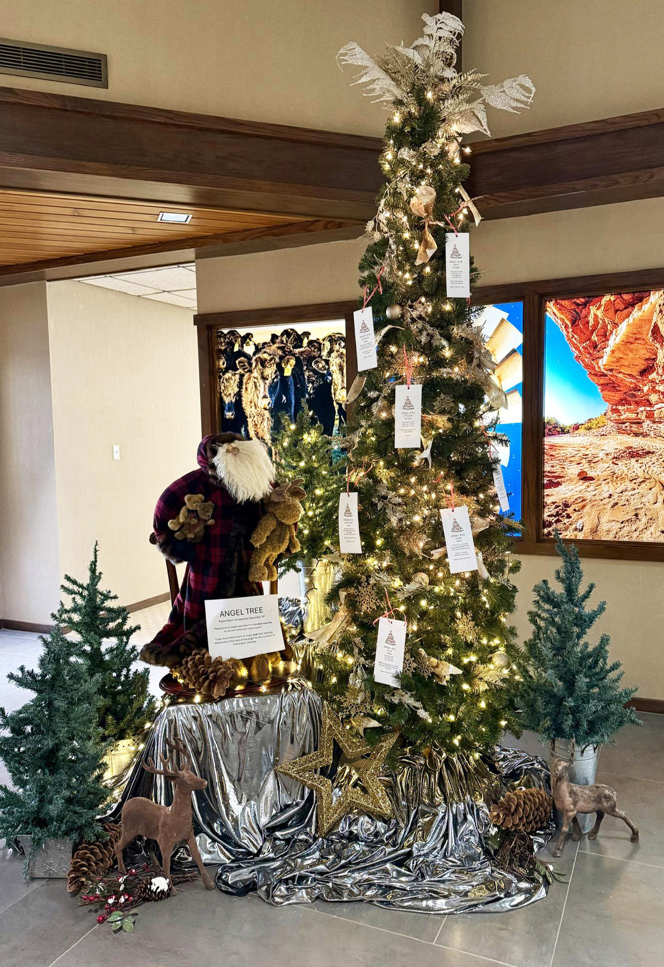 Community members looking to share joy during the holidays may stop by the First National Bank in Quitaque and pick an angel from their tree. The generosity of donors helps make Christmas a little brighter for children in our community. Wrapped gifts should be returned to the bank by December 15. | COURTESY PHOTO