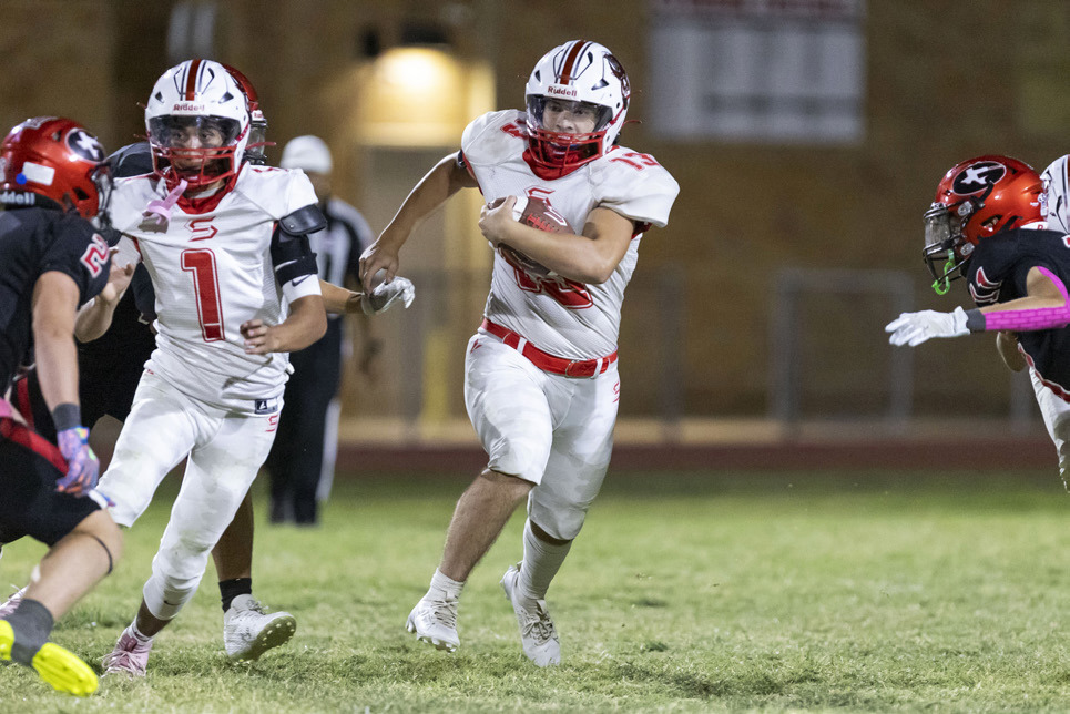 OWLS STOPPED The Panhandle rivalry between Silverton and Groom found the Owls grounded by theTigers in aThursday night game on the road, 58-20. | CARTER PIRTLE PHOTO