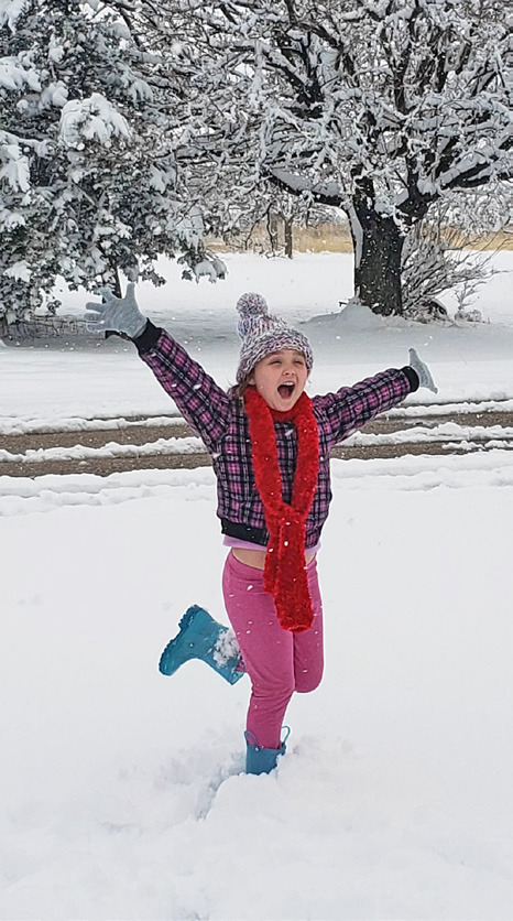 SNOW DAY Throughout Caprock Country last week, snowfall totals ranged from 7 inches in Briscoe County, at the western edge, to 3.2 inches in Cottle County, in the east—with Motley notching a record 11 inches, according to the National Weather Services. Full story, page 8; more reader photos, page 10. | COURTESY PHOTO