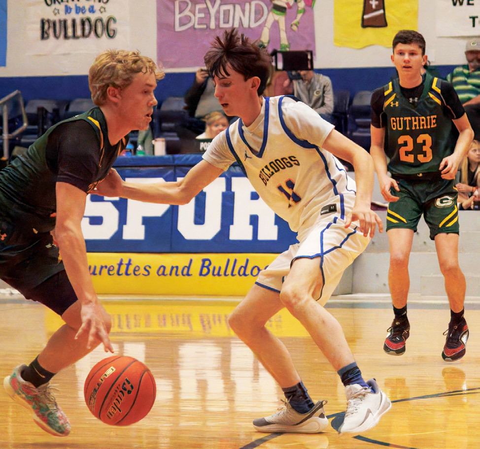 JAGS FALL The Guthrie Jaguars varsity boys basketball team took a couple of tough losses last week, falling to the Spur Bulldogs 49-- 39 and the Valley Patriots 71-34. | COURTEY PHOTO