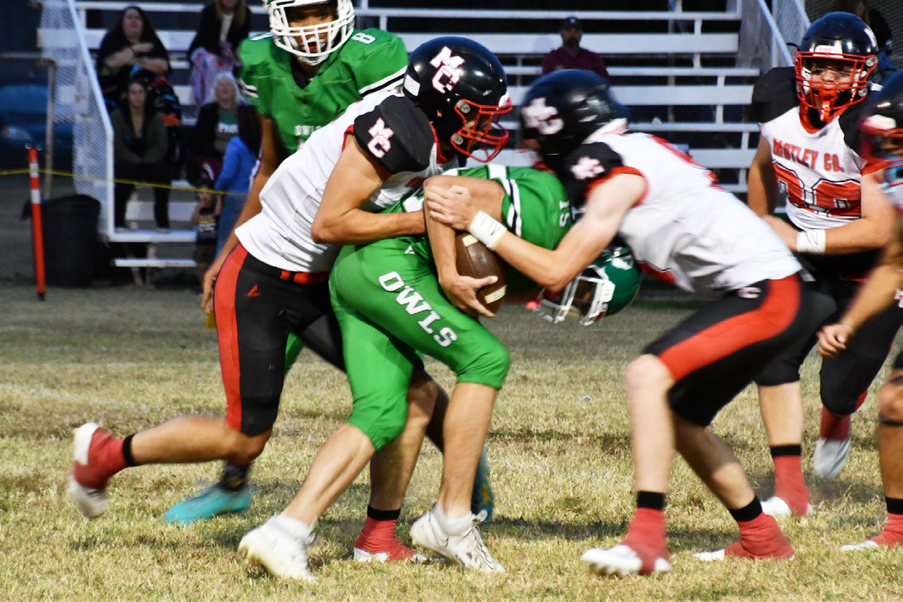 HOLDINGTIGHT to their 1A D2 #8 spot, the Motley County Matadors shut out the Hedley Owls 64-0 for the first district win of the year. | COURTESY PHOTOS