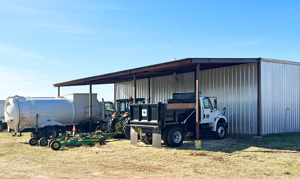 NEW EQUIPMENT BARN Progress continues in Matador; the city has recently completed a new barn for its equipment, constructed by Tye Barclay Construction. | COURTESY PHOTO