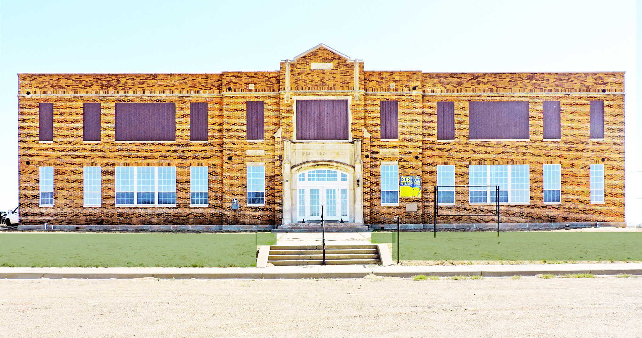 THEOLDTURKEYHIGHSCHOOL— now the Bob Wills Center— Is headquarters for concerts, concessions, dances and gift items. On the same block is the Turkey city hall building and clinic, which also houses the Bob Wills Museum. | HANABA MUNN WELCH