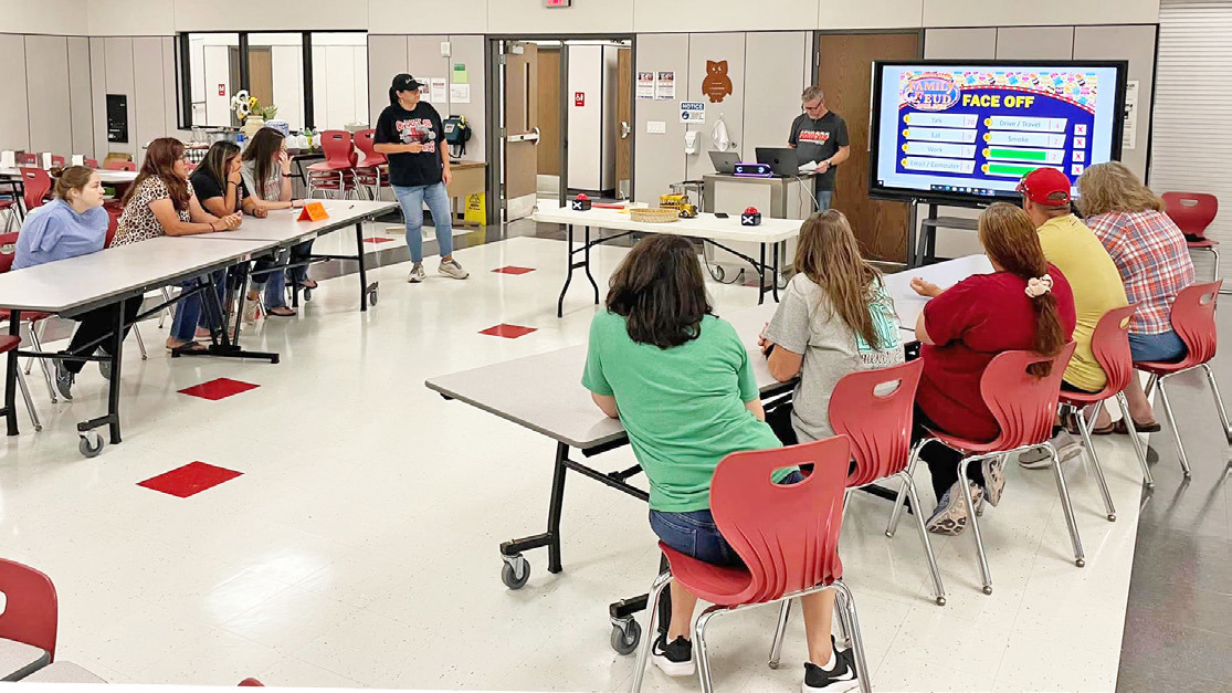 FACULTY FEUD As a part of Silverton ISD’s staff development last week, teacher and administrator teams competed in a version of “Family Feud.” | COURTESY PHOTO