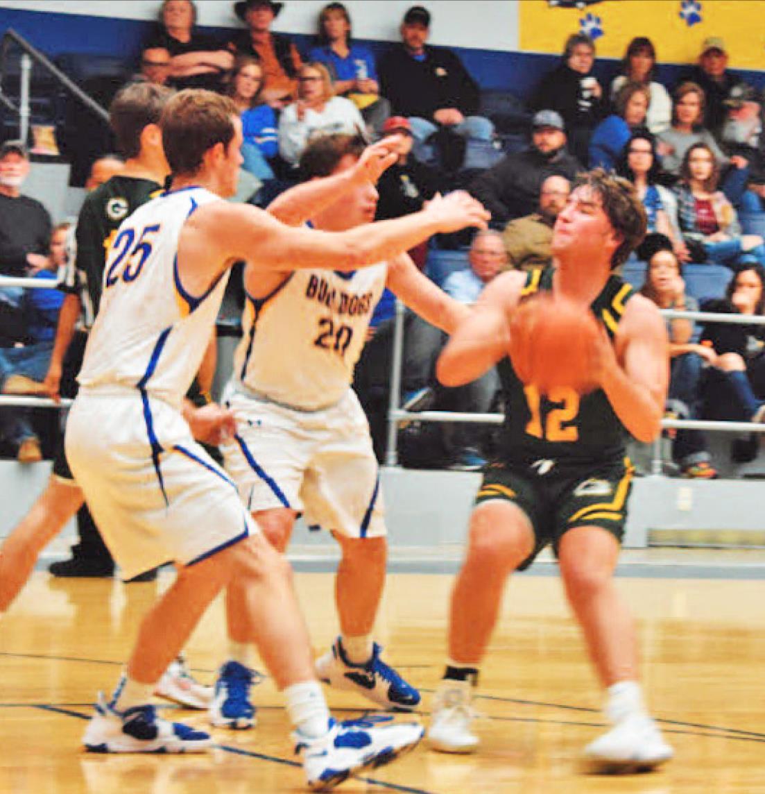 GUTHRIE IN PLAYOFFS? The Guthrie Jaguars defeated the Spur Bulldogs 59–46 Friday night and created a traffic jam in the district standings with three teams—Guthrie, Paducah and Spur—vying for the two playoff spots behind district leader Jayton. Guthrie must play all of their district rivals again in the second round. | COURTESY PHOTO