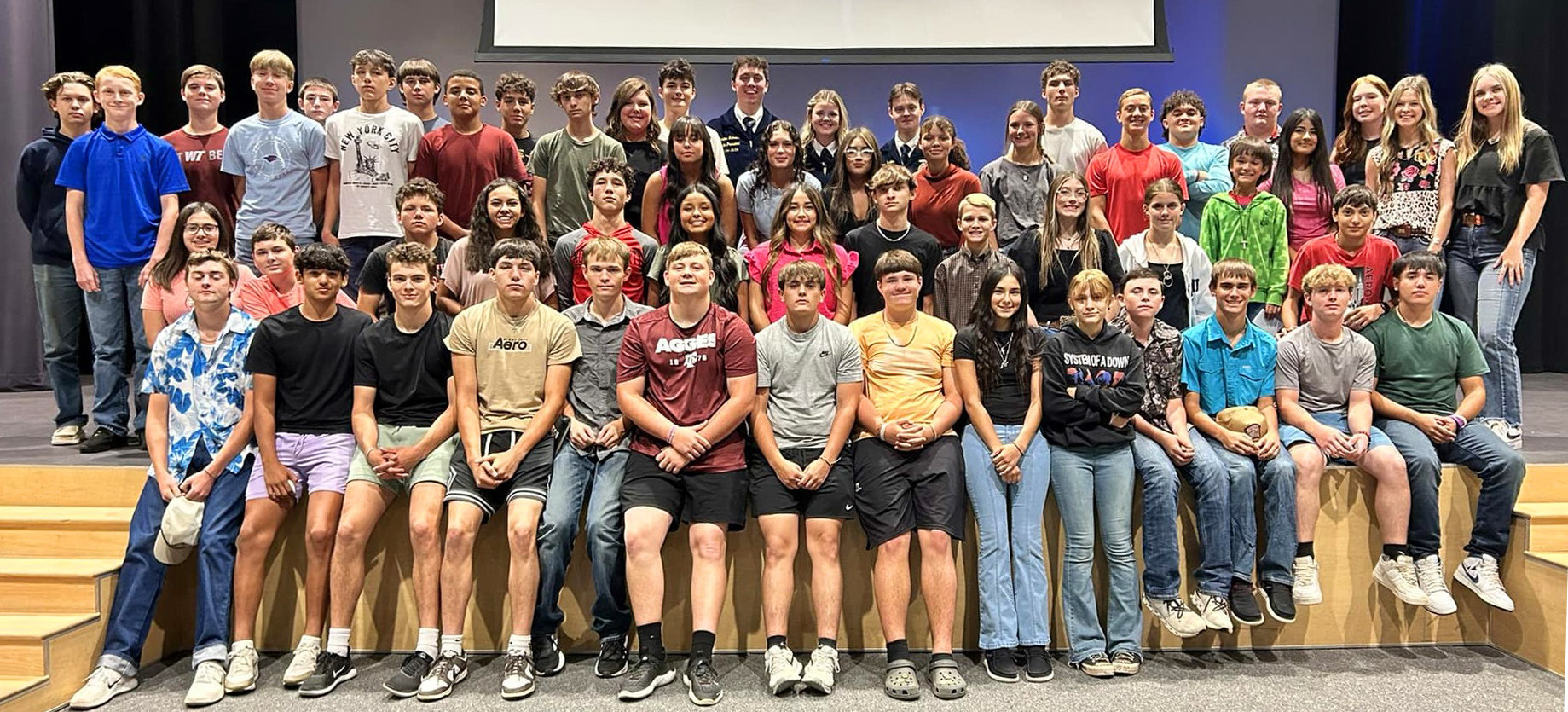 MOTLEY FFA The Motley County FFA members attended a workshop in Floydada last that was presented by the 2024–25 Texas FFA State Officer travel team. | COURTESY PHOTO