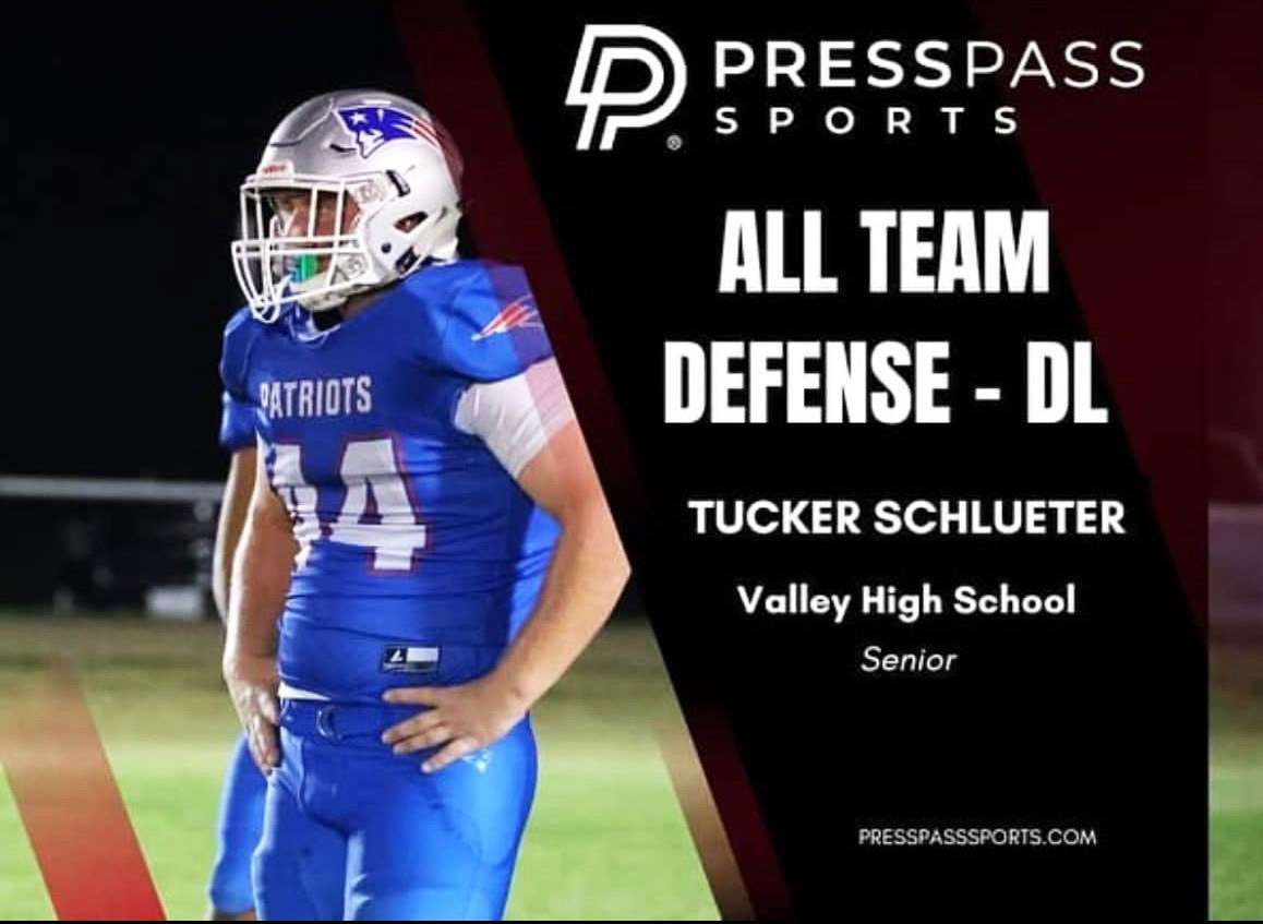 TUCKER SCHLUETER, All Team Defense, Defensive Lineman