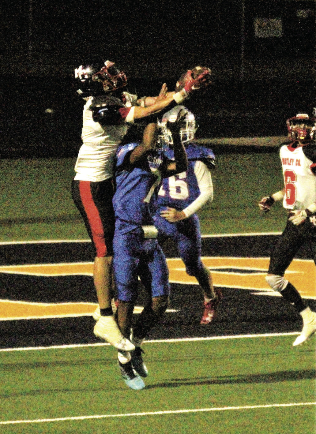 SEASON OPENER The Motley County Matadors kicked off their new football season taking on Division 1 school Valley in the Gridiron Classic in Jayton. They fell to the Patriots 74–48. | COURTESY PHOTO