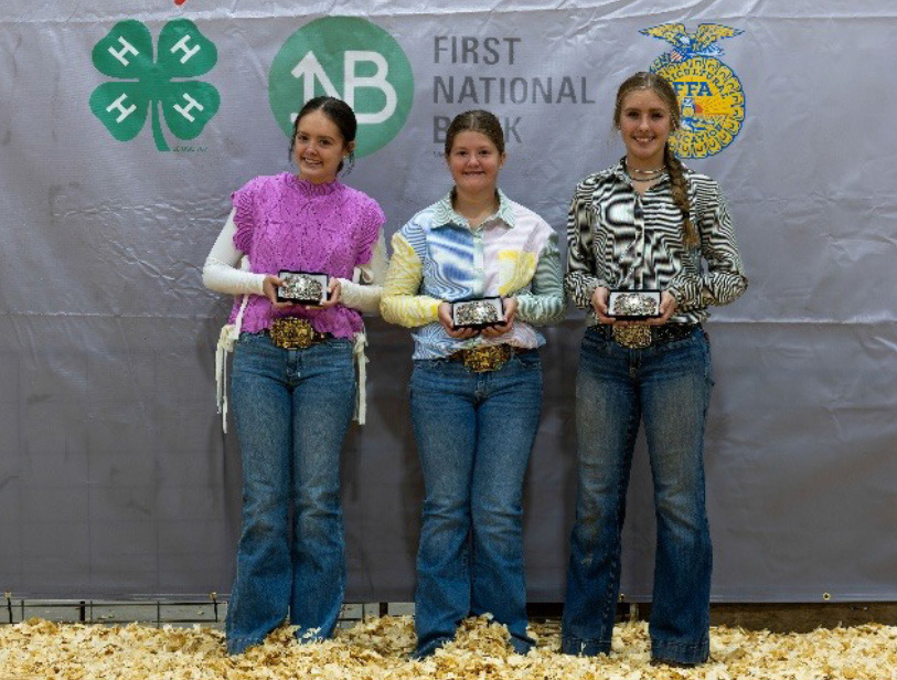 CATTLE SHOWMANSHIP (LEFT TO RIGHT) INTERMEDIATE KOLLINS BROCK JUNIOR KYLNIE BROCK SENIOR HARTLEE BATTEY
