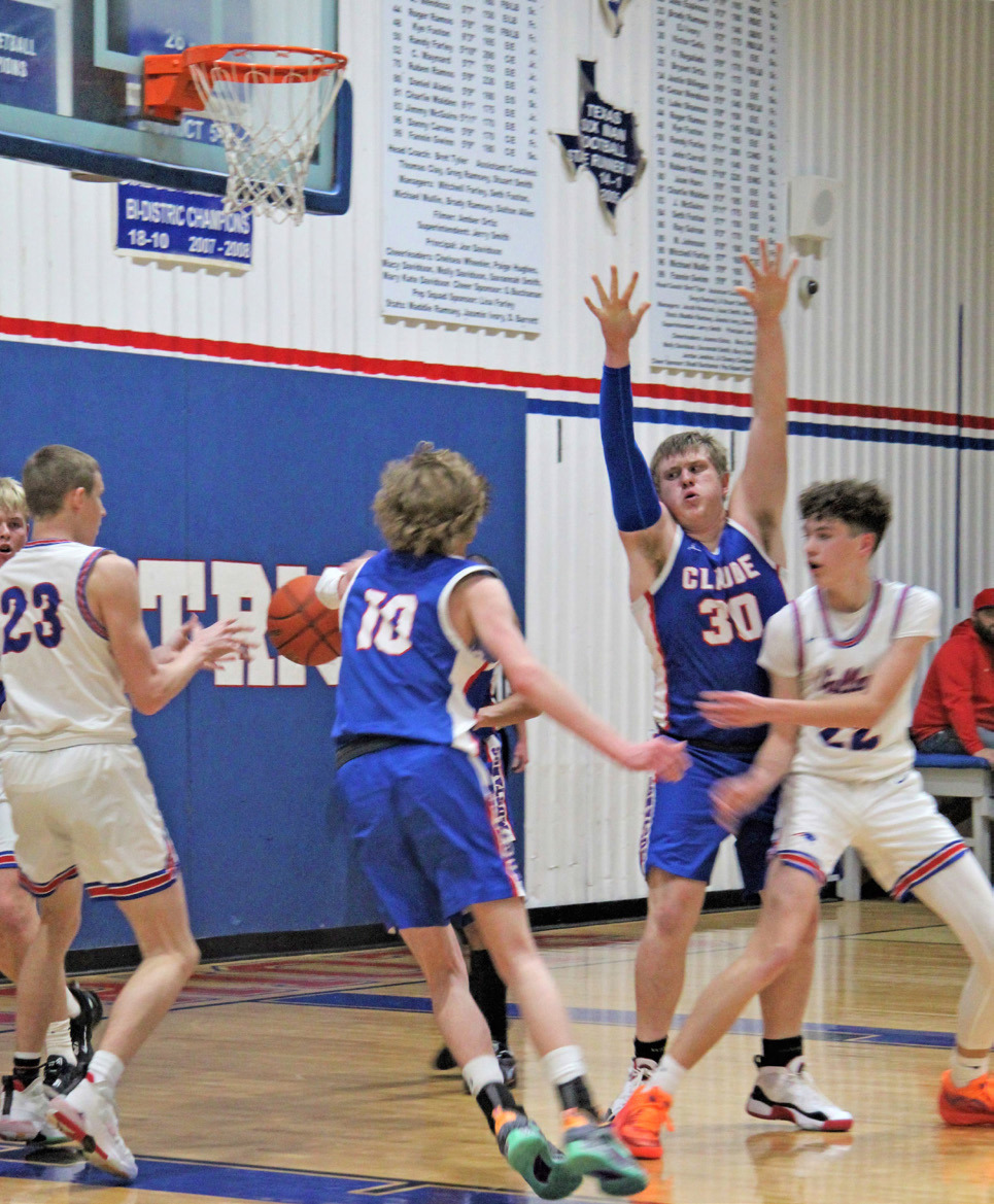 VALLEY VICTORIES The Valley Patriots varsity boys basketball team took a pair of wins last week, defeating Claude at home 45-36 and pulling out an overtime victory over Groom 45-40. | SHADI BUCHANAN PHOTOS