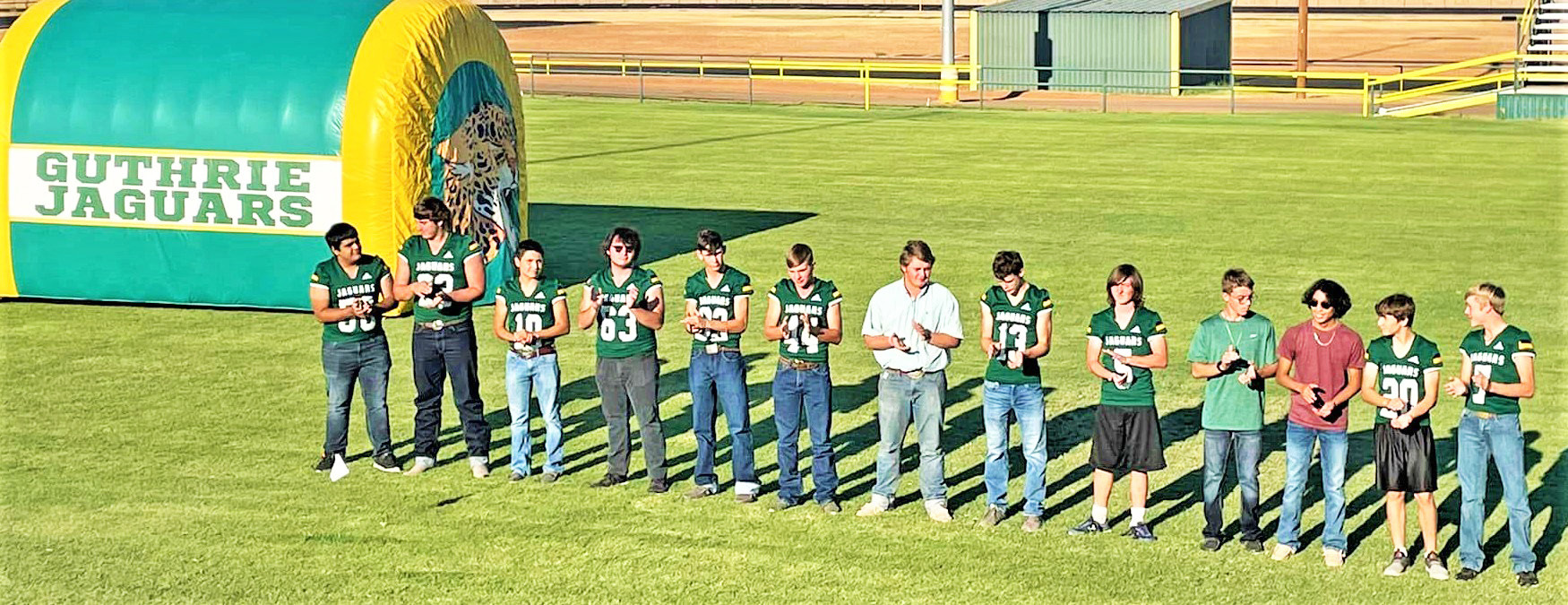 MEETTHE JAGUARS Guthrie Common School District introduced its 2022 football team to the community Friday night at Meet the Jaguars. | COURTESY PHOTO