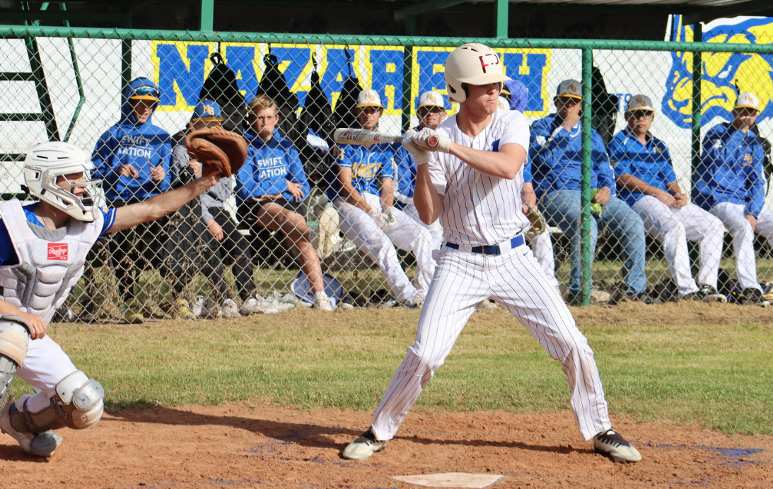 VALLEY BASEBALL TheValley Patriots baseball team took a tough loss Monday 14-3 from Nazareth, who is on a three-game winning streak.Valley saw five different players step up and record at least one hit. One of them was Leo Cruz, who scored a run and stole two bases while going 1-for-3. For their next game, Valley will head out on the road to take on Kress at 4:30 p.m. on Monday, April 8. | SHADI BUCHANAN PHOTO