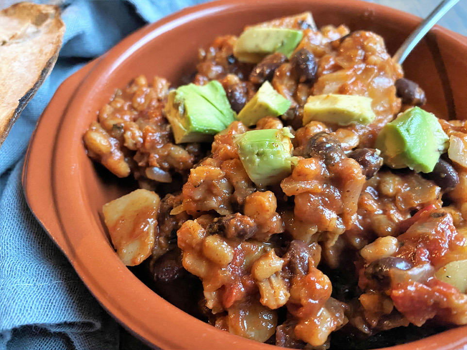 HEART-Y MEAL This combination of beans, potatoes, tomatoes, and barley, along with flavorful spices, is a winning, heart-healthy combination. | Angelina LaRue photo