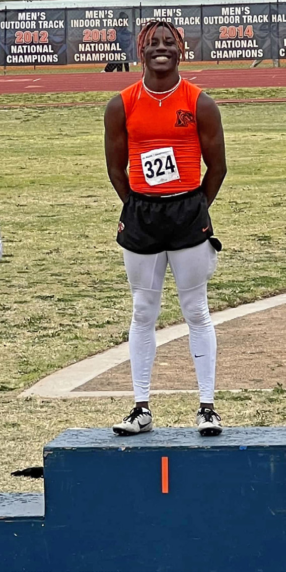 Paducah’s Jakyen Wright took 1st place at the Regional track meet last week in the 200-meter dashwithatimeof22.50andadvances to State. | COURTESY PHO