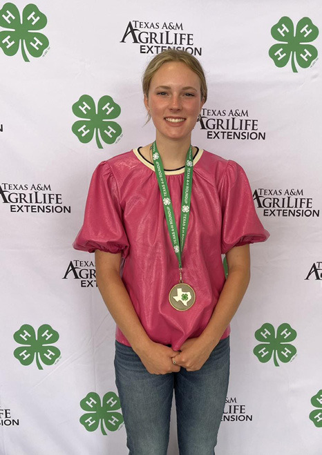 BRISCOE 4-H HONORS Congratulations go to Maddie Francis of Briscoe County, who placed 6th at Texas 4-H State Round Up in Invitational Ag Product Identification. | COURTESY PHOTO
