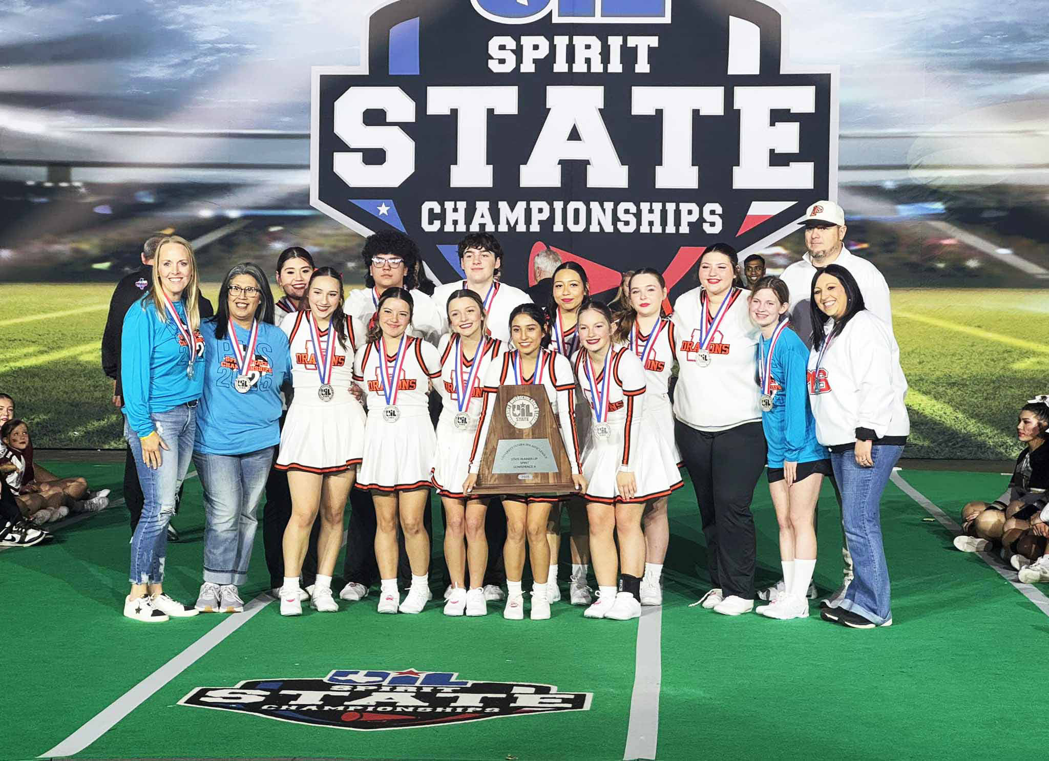 The Paducah High School cheerleaders were runners-up in last week’s State Cheer competition in Fort Worth. | COURTESY PHOTO
