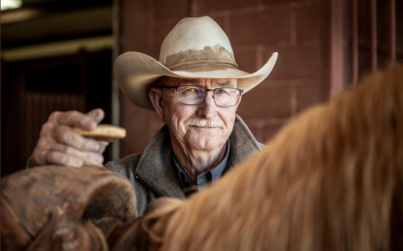 LEATHERS HANDS OVER REINS of 6666 Ranch operations to Dr. Nathan Canady, announced as new president of operations / Horse Division, and Dusty Burson, general manager of the Cattle Division, according to press releases from the ranch. | COURTESY PHOTO