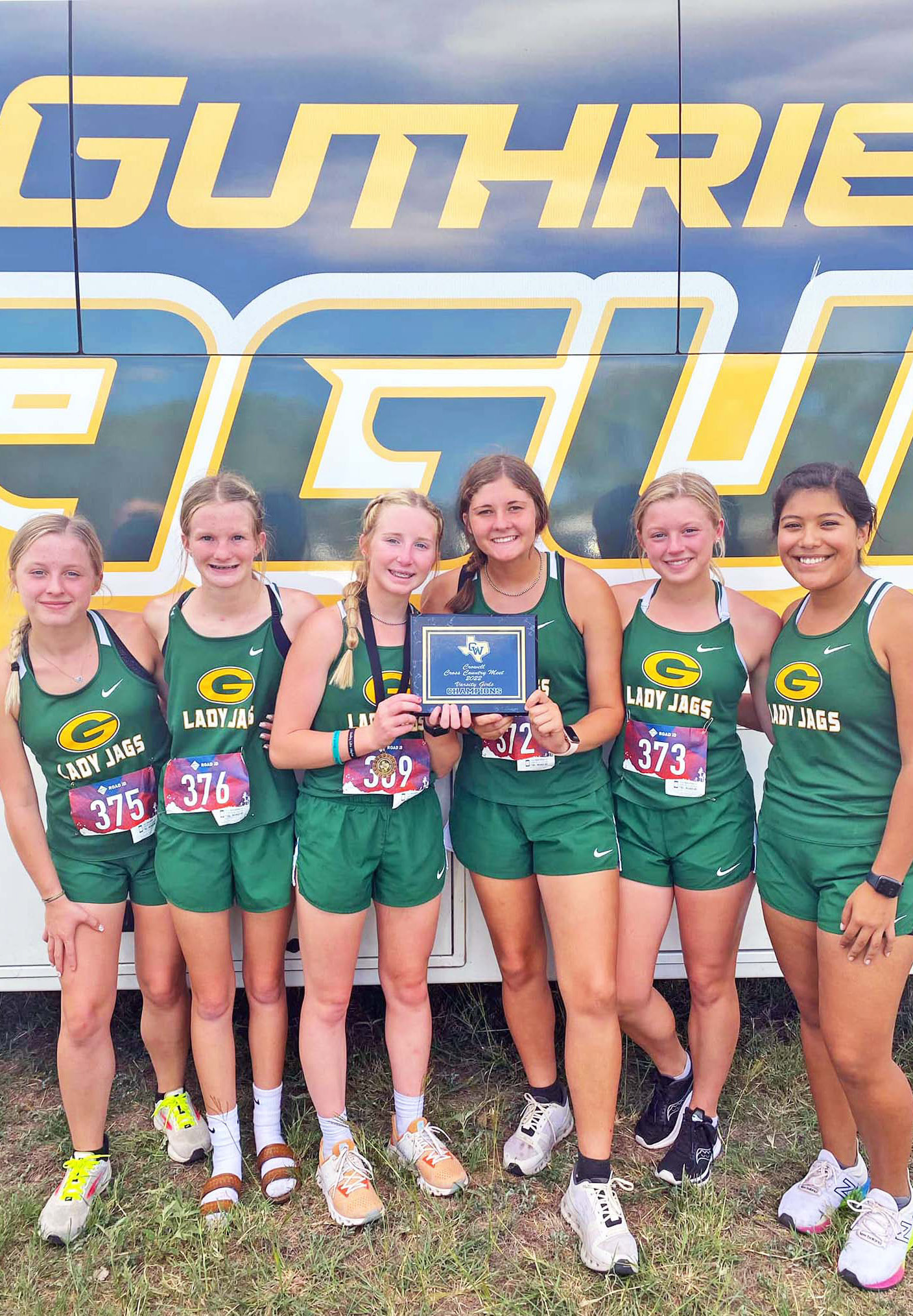 FIRST PLACE At last week’s Crowell CrossCountry Meet, the Guthrie varsity girls and the Guthrie junior high girls each placed first. | COURTESY PHOTO