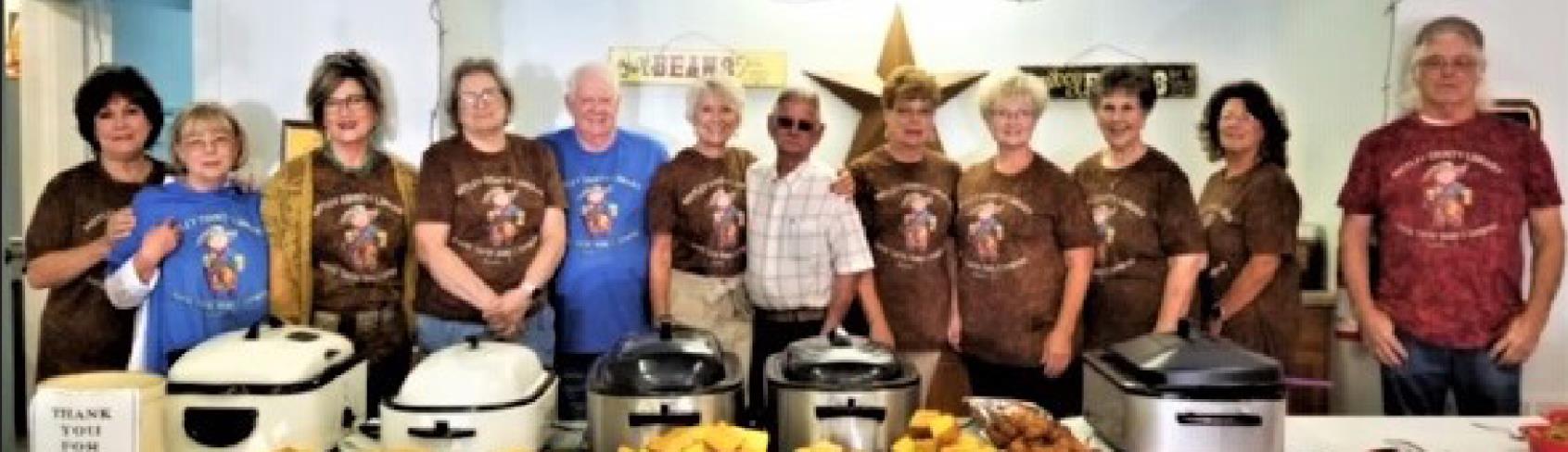 LIBRARY LUNCH The Motley County Friends of the Library is serving up an old-fashioned feast of beans and cornbread, sausage and cobbler, as shown at the last fundraising event held in 2019. The event has returned in 2021 at the Library annex, Friday, August 27, 11:30 a.m. to 1:30 p.m. | COURTESY PHOTO