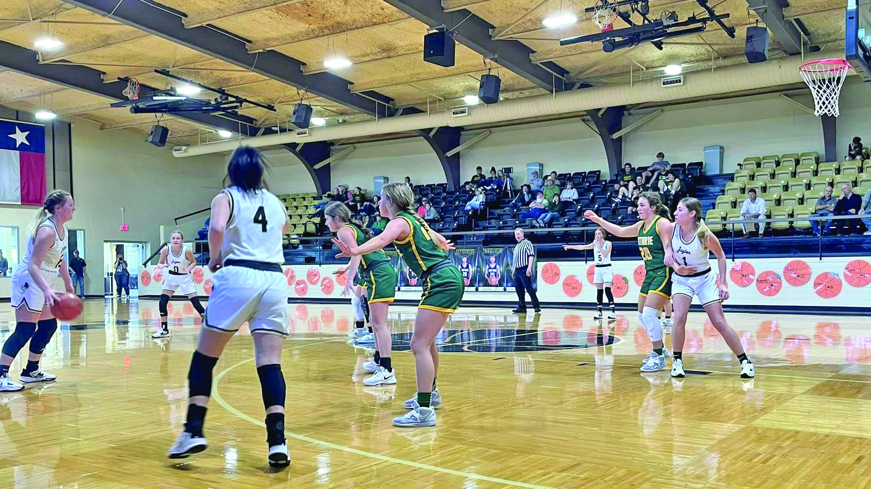 LADY JAGS STOPPED The Guthrie Lady Jags lost 66-18 to Jayton last week in a district game. The Jayton girls team is 14-2 on the season and lead the district at 3-0. | COURTESY PHOTO