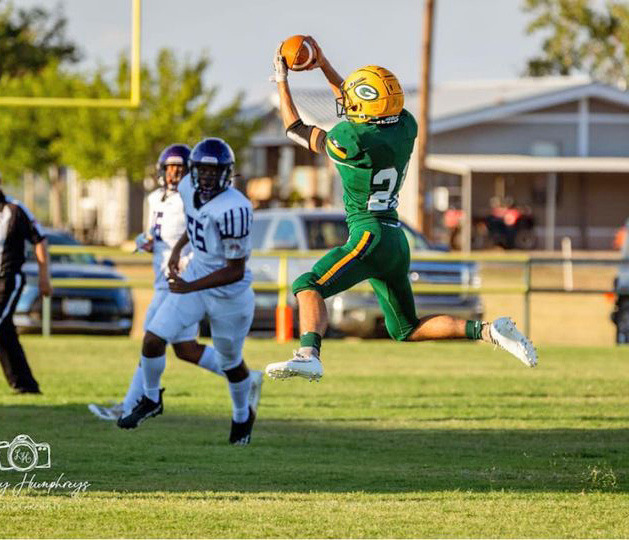 JAGUARS STOPPED The Guthrie Jaguars varsity football team battled to a close loss, falling to Lorenzo 51-57. They battled hard the entire night with only 7 players. | COURTESY PHOTO