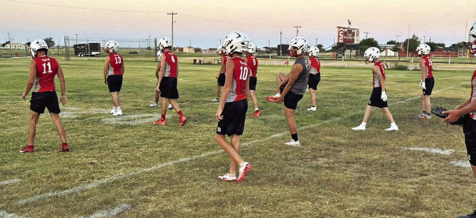 TWO-A-DAYS Football is just around the corner as two-a-day practicess began this week for the Silverton Owls, shown here, and for high schools across Caprock Country. | COURTESY PHOTO