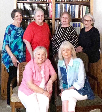 Lifelong friends gathered in Matador in May at the home of Ronnie and Kay Bailey for their annual reunion. Each has celebrated her 80th birthday, and most have known each other since birth or early years. Front row: Carolyn Pohl Limmer of Snyder, Melanie Brown Camp of Jacksboro; back row: Cherri Barton Karr ofWhitney, Kay Rattan Bailey of Matador, Janie Brooks of Lakeway and Carol Campbell of Colorado Springs, Colorado. | COURTESY PHOTO