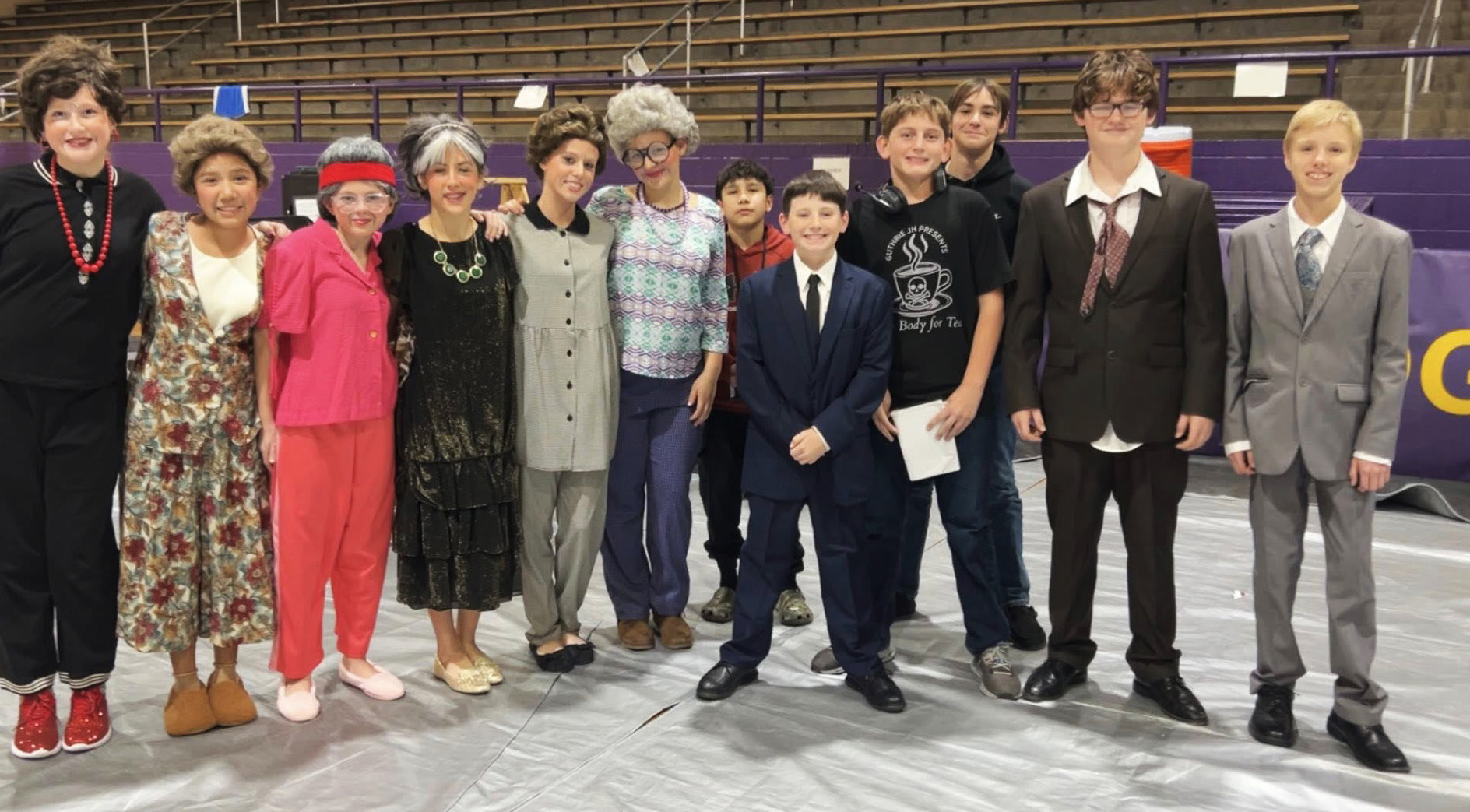 FIRST PLACE OAP The Guthrie JH One Act Play cast earned first place and several honors in Munday on Wednesday, Dec. 3. | COURTESY PHOTO
