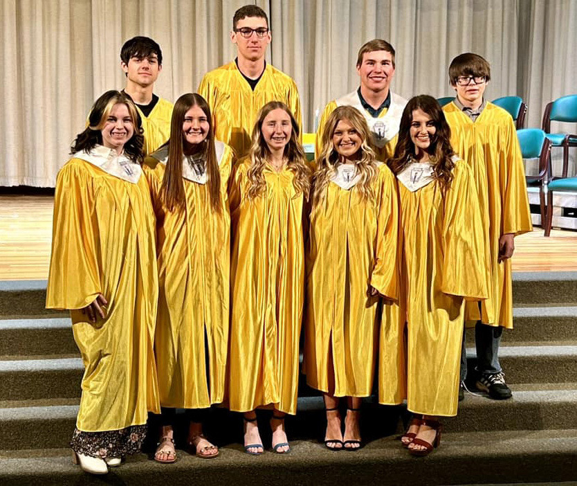 Guthrie High School’s National Honor Society recently inducted two new members, John Smith and Brett Hardin. | COURTESY PHOTO