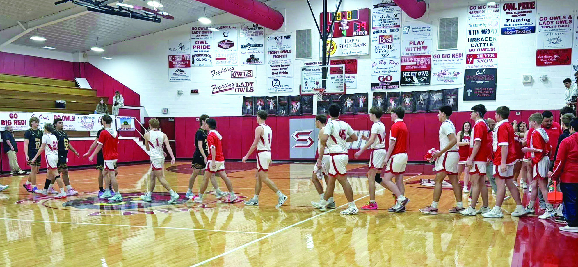 BOYS WIN The Silverton Owls boys varsity basketball team defeated the Kress Kangaroos 41-39. | COURTESY PHOTO
