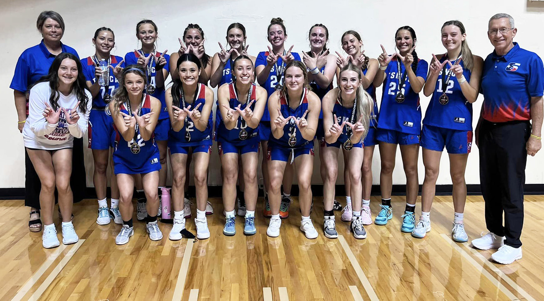 CAPROCK ALL-STARS Silverton’s Brenna Francis and Valley’s Reese Cruse were selected for the Texas Six Man Coaches Association All-Star basketball game and played for the West team. Valley coaches Amy Bowles and Greg Ramsey were selected to coach the West team, which defeated the East 60-50 last Saturday in Wichita Falls. | COURTESY PHOTO