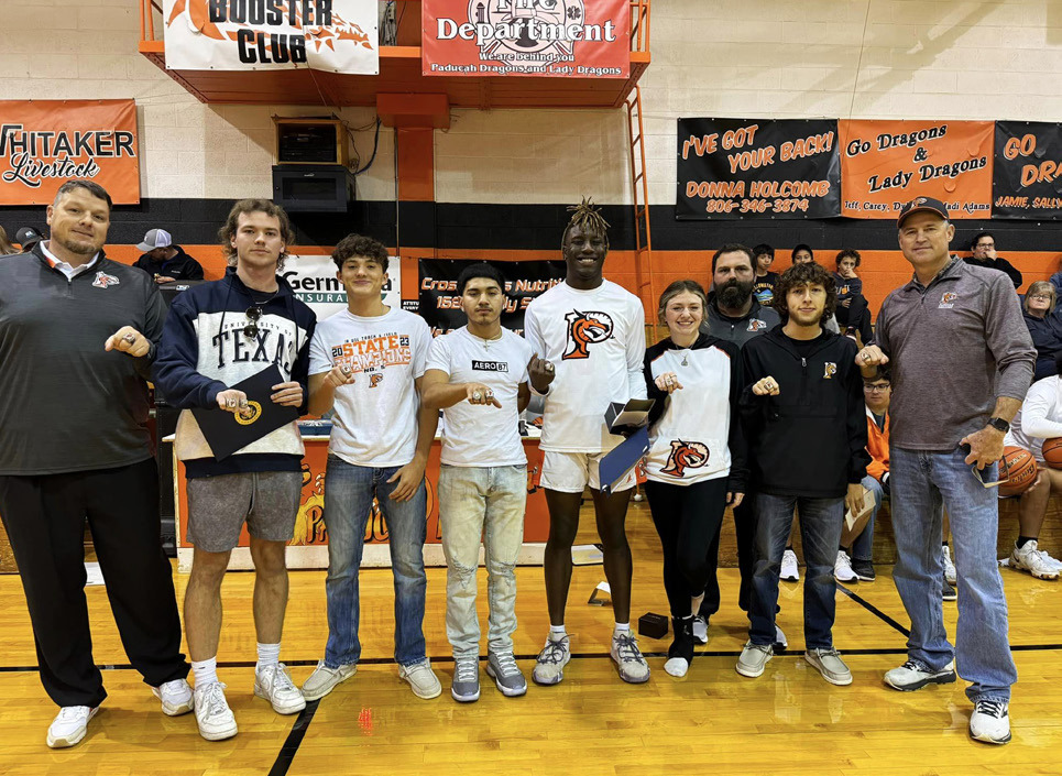 CHAMPIONSHIP RINGS The Paducah 2023 Track and Field state champions received their rings last week in a special awards ceremony at the school. | COURTESY PHOTO