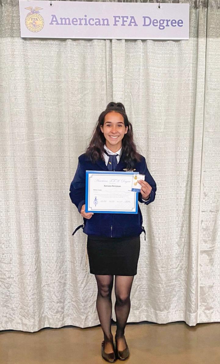 Perryman earns prestigious American FFA degree