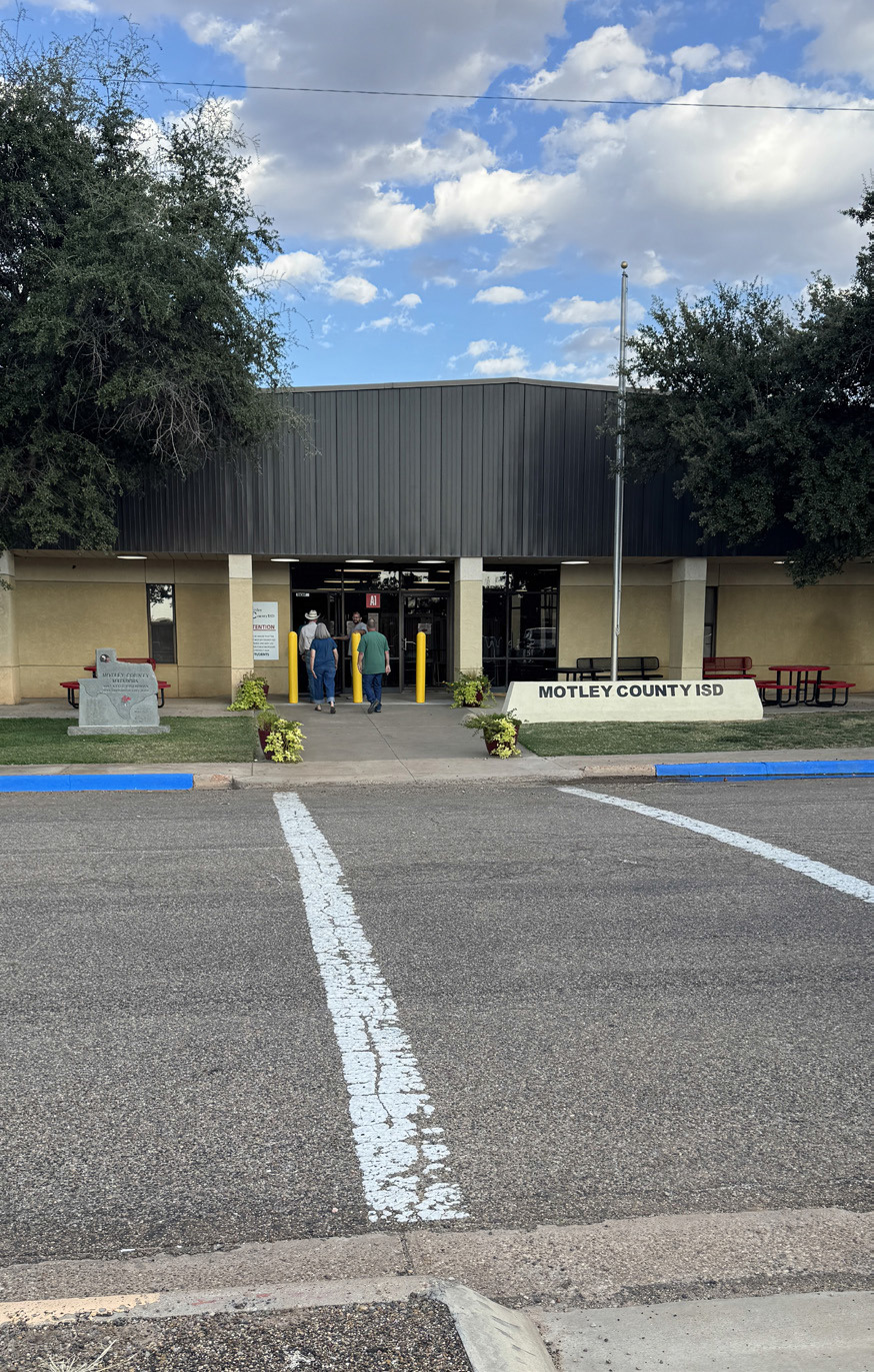 Motley County ISD held a community information session on its proposed bond-funded improvements Sept. 30; a second session is slated for Oct. 14, at the MCISD gym. Early voting for the November 4 election begins Oct. 20. SEE RENDERINGS, PAGE 11