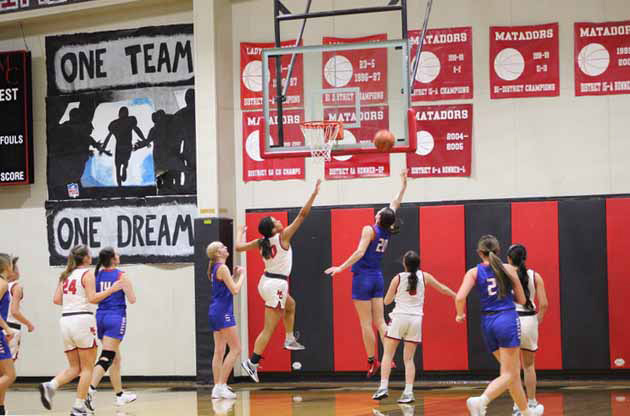 MATADORS VS. PATRIOTS Opponents far and wide—including Motley County—are having a tough time standing up to theValley juggernaut these days, with girls basketball now ranked tops in the state and boys #17. | COURTESY PHOTOS